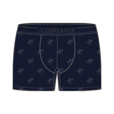 Icebreaker Boxershort Anatomica (Merinowolle) Graphic Unterwäsche mitternachtblau Herren